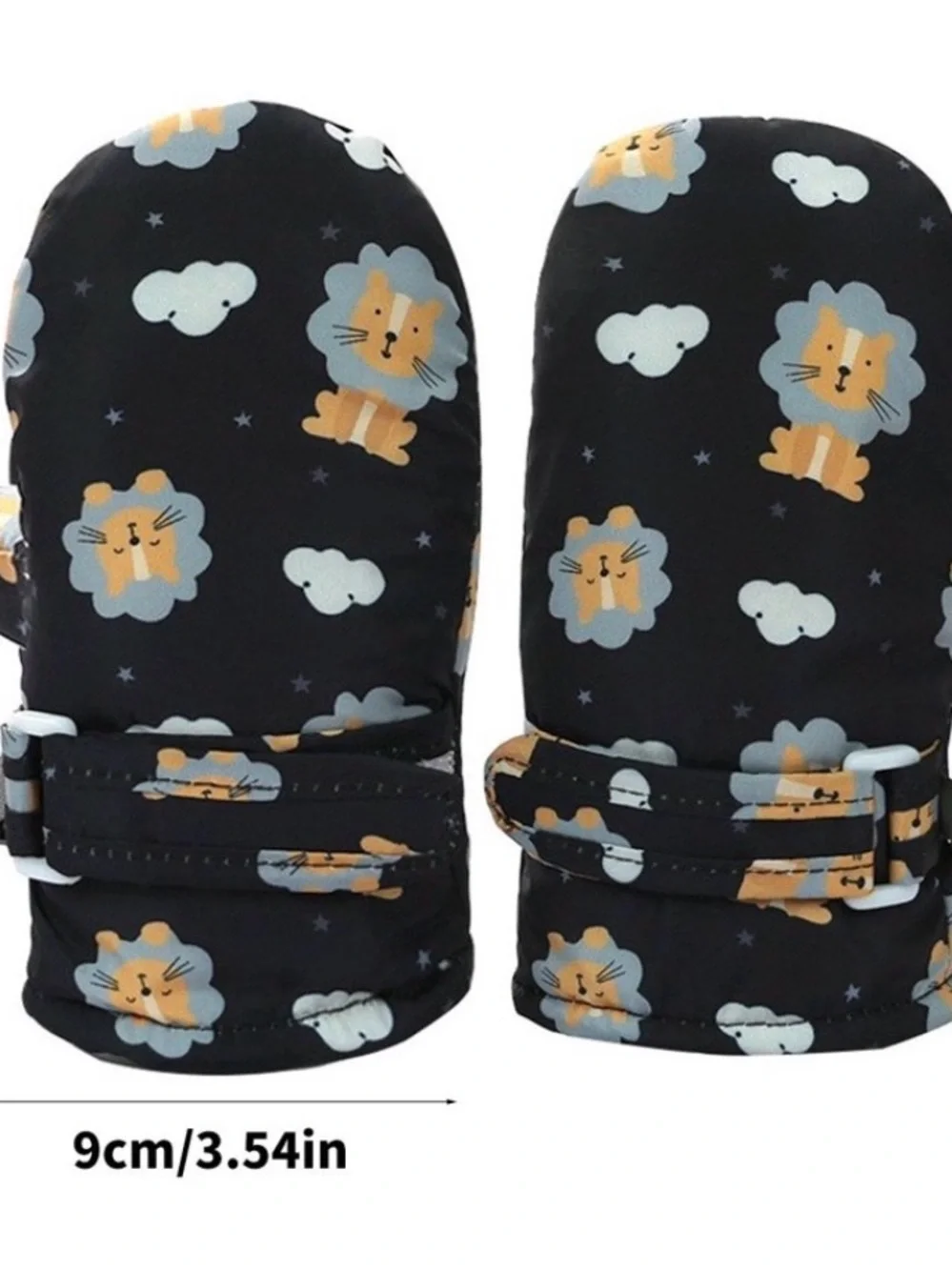 Lion printed Winter gloves for kids, 12-24months